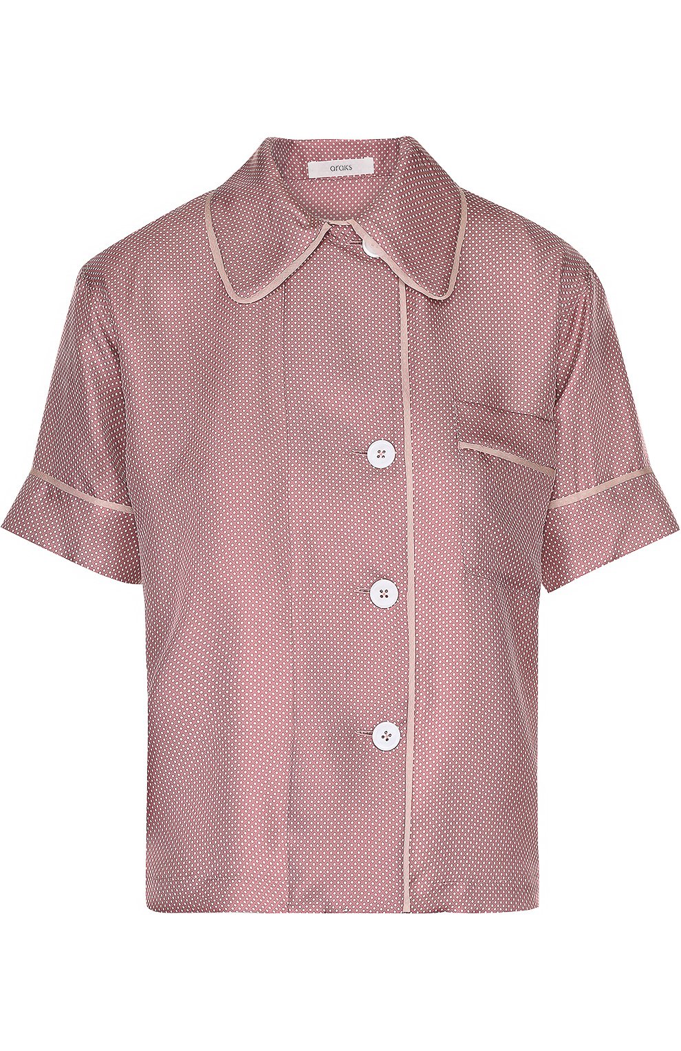 Блузы Araks, Шелковая блуза с коротким рукавом Araks, США, Розовый, Шелк: 100%;, 2022399  - купить