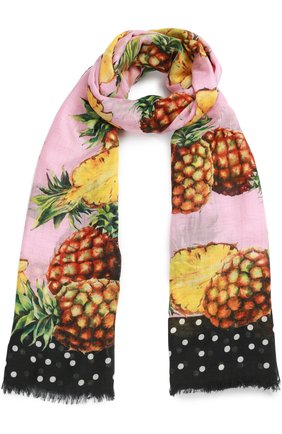 Женский разноцветный кашемировый шарф с принтом Dolce & Gabbana, арт. 0136/FS184A/GD926 купить в ЦУМ | Фото №1 Кашемировый шарф с принтом Dolce & Gabbana разноцветный | Фото №1