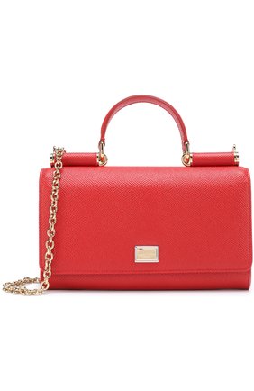 Сумка Sicily Von на цепочке Dolce & Gabbana, красного цвета, арт. 0116/BI0671/A1001 в ЦУМ | Фото №1 Сумка Sicily Von на цепочке Dolce & Gabbana красного цвета | Фото №1