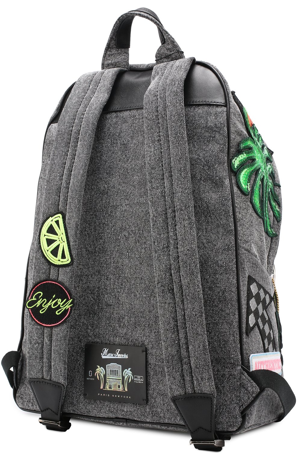 Рюкзак Paradise Biker из денима с нашивками | Фото №2 Рюкзак Paradise Biker из денима с нашивками | Фото №2