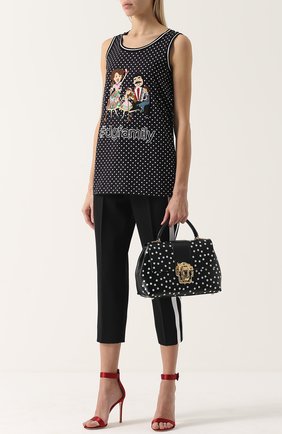 Женская сумка lucia с принтом DOLCE & GABBANA черно-белая цвета, арт. 0116/BB6322/AB778 купить в ЦУМ | Фото №2 Сумка Lucia с принтом Dolce & Gabbana черно-белая цвета | Фото №2