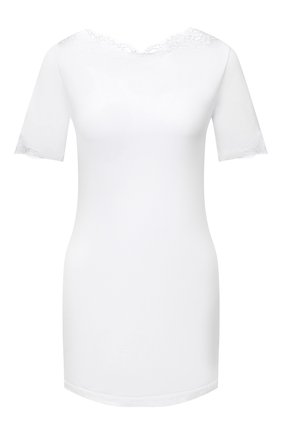 Женская хлопковая футболка LA PERLA белого цвета по цене 25900 руб., арт. 0021083 | Фото 1