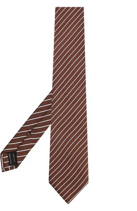 Мужской шелковый галстук в полоску TOM FORD оранжевого цвета, арт. 9TF401TF | Фото 2 (Материал: Текстиль, Шелк; Статус проверки: Проверено; Принт: С принтом)