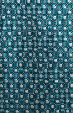 Мужской шелковый галстук с узором ERMENEGILDO ZEGNA бирюзового цвета, арт. Z9E601XW | Фото 3 (Принт: С принтом; Материал: Текстиль, Шелк)