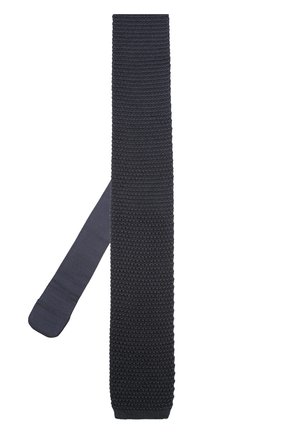 Мужской шелковый вязаный галстук ERMENEGILDO ZEGNA темно-синего цвета, арт. Z9F931GG | Фото 2 (Материал: Текстиль, Шелк; Принт: Без принта)