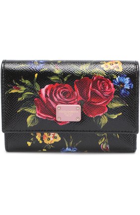 Кожаное портмоне с принтом Dolce & Gabbana, черного цвета, арт. 0116/BI0924/AI228 в ЦУМ | Фото №1 Кожаное портмоне с принтом Dolce & Gabbana черного цвета | Фото №1