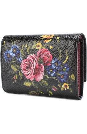 Кожаное портмоне с принтом Dolce & Gabbana, черного цвета, арт. 0116/BI0924/AI228 в ЦУМ | Фото №2 Кожаное портмоне с принтом Dolce & Gabbana черного цвета | Фото №2