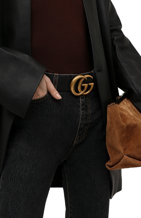 Женский кожаный ремень GUCCI черного цвета по цене 38200 руб., арт. 400593/AP00T | Фото 2 Женский кожаный ремень GUCCI черного цвета, арт. 400593/AP00T | Фото 2 (Статус проверки: Проверена категория)