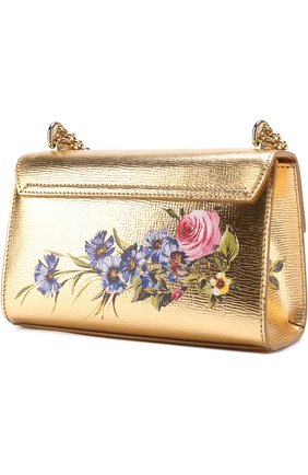 Сумка Lucia из металлизированной кожи с росписью Dolce & Gabbana, золотого цвета, арт. 0116/BB6297/AI320 в ЦУМ | Фото №2 Сумка Lucia из металлизированной кожи с росписью Dolce & Gabbana золотого цвета | Фото №2
