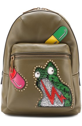 Женский зеленый рюкзак verhoeven biker с аппликацией Marc Jacobs, арт. M0011187 купить в ЦУМ | Фото №1 Рюкзак Verhoeven Biker с аппликацией Marc Jacobs зеленый | Фото №1