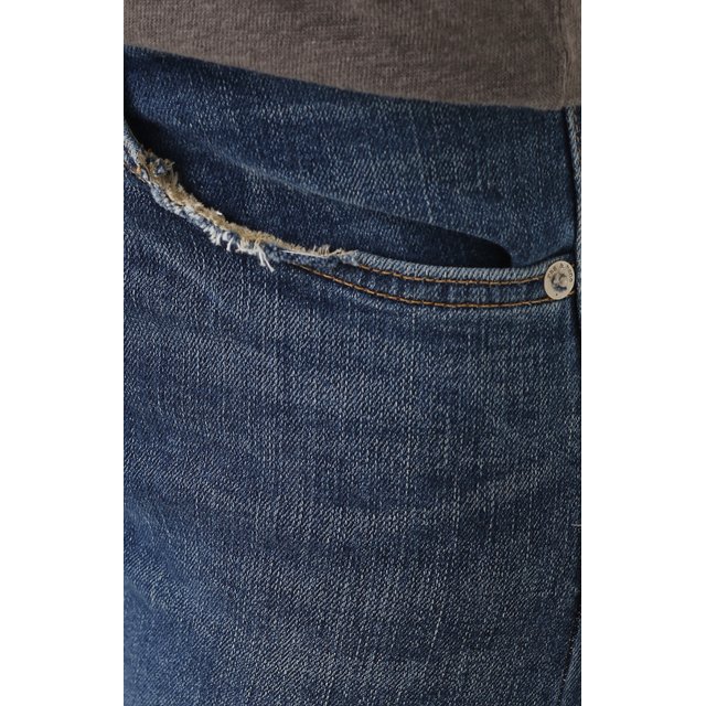 фото Укороченные расклешенные джинсы с потертостями rag&bone