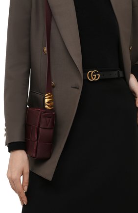 Женский кожаный ремень с логотипом бренда на пряжке GUCCI черного цвета по цене 31100 руб., арт. 409417/AP00T | Фото 2 Женский кожаный ремень с логотипом бренда на пряжке GUCCI черного цвета, арт. 409417/AP00T | Фото 2