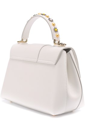 Женская сумка lucia small с декорированной ручкой DOLCE & GABBANA белая цвета, арт. 0116/BB6312/AI286 купить в ЦУМ | Фото №2 Сумка Lucia small с декорированной ручкой Dolce & Gabbana белая цвета | Фото №2