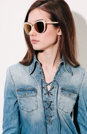 Женские бежевые солнцезащитные очки Dolce & Gabbana, арт. 4304-3084F9 купить в ЦУМ | Фото №2 Солнцезащитные очки Dolce & Gabbana бежевые | Фото №2