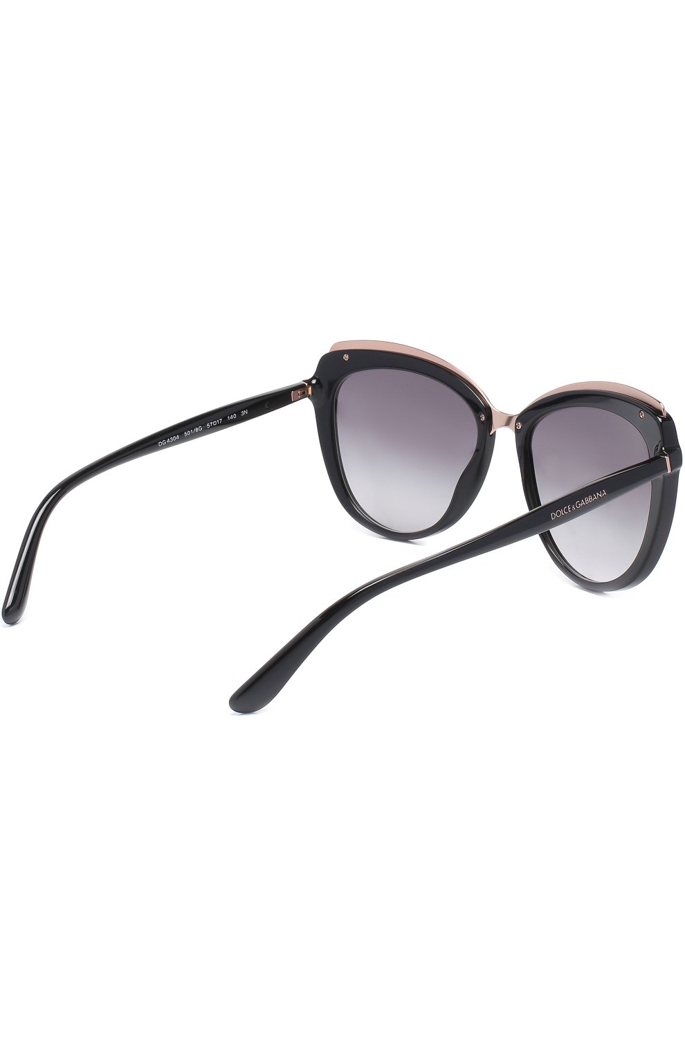 Женские черные солнцезащитные очки Dolce & Gabbana, арт. 4304-501/8G купить в ЦУМ | Фото №4 Солнцезащитные очки Dolce & Gabbana черные | Фото №4