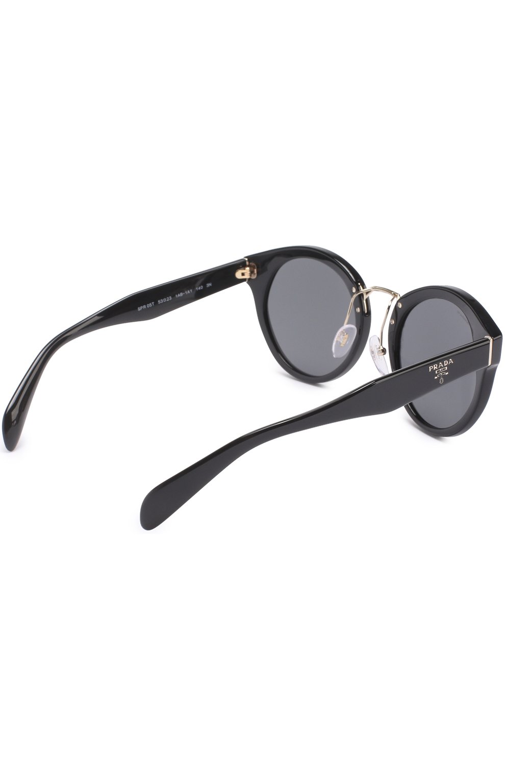 Женские солнцезащитные очки PRADA черного цвета по цене 17900 руб., арт. 05TS-1AB1A1 | Фото 4 Женские солнцезащитные очки PRADA черного цвета, арт. 05TS-1AB1A1 | Фото 4