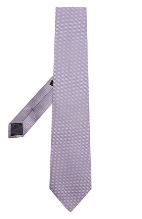 Мужской шелковый галстук с узором ERMENEGILDO ZEGNA сиреневого цвета, арт. Z9D801XW | Фото 2 (Материал: Текстиль, Шелк; Принт: С принтом)