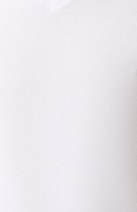 Мужская хлопковая футболка с v-образным вырезом ORLEBAR BROWN белого цвета, арт. 259687 | Фото 5 (Принт: Без принта; Рукава: Короткие; Длина (для топов): Стандартные; Материал внешний: Хлопок; Статус проверки: Проверено, Проверена категория; Стили: Кэжуэл)