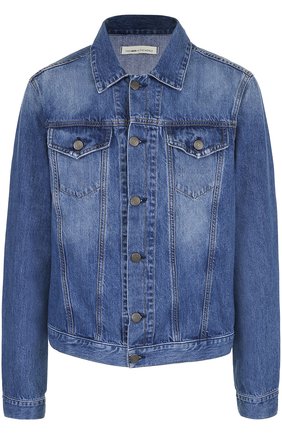 Мужская синяя джинсовая куртка на пуговицах 2 Men Jeans, арт. G0BITRUST1/NL6LC купить в ЦУМ | Фото №1 Джинсовая куртка на пуговицах 2 Men Jeans синяя | Фото №1