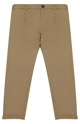 Детские брюки чинос из эластичного хлопка GUCCI хаки цвета, арт. 409563/XBB06 | Фото 1 (Материал внешний: Хлопок; Случай: Повседневный)