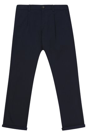 Детские брюки чинос из эластичного хлопка GUCCI синего цвета, арт. 409563/XBB06 | Фото 1 (Материал внешний: Хлопок; Стили: Классический)
