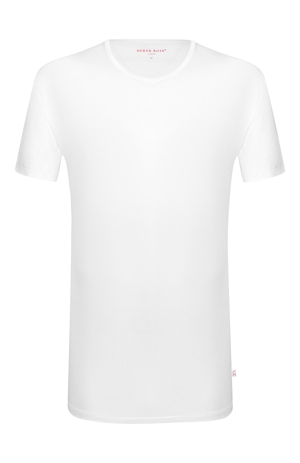 Мужская хлопковая футболка с круглым вырезом DEREK ROSE белого цвета, арт. 8000-LEWI001 | Фото 1 (Кросс-КТ: домашняя одежда; Рукава: Короткие; Длина (для топов): Удлиненные; Материал внешний: Хлопок; Мужское Кросс-КТ: Футболка-белье; Статус проверки: Проверена категория)