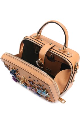 Сумка Dolce Soft с отделкой кристаллами Dolce & Gabbana, бежевого цвета, арт. 0116/BB5953/B5104 в ЦУМ | Фото №3 Сумка Dolce Soft с отделкой кристаллами Dolce & Gabbana бежевого цвета | Фото №3