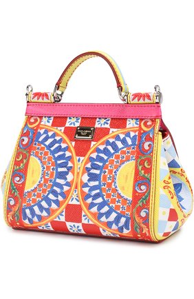 Женская сумка sicily small с принтом DOLCE & GABBANA разноцветная цвета, арт. 0116/BB6271/AC597 купить в ЦУМ | Фото №3 Сумка Sicily small с принтом Dolce & Gabbana разноцветная цвета | Фото №3