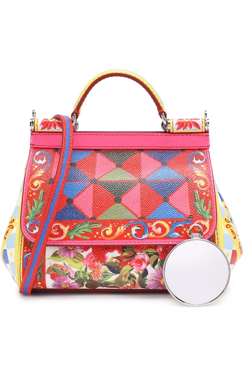 Женская сумка sicily small с принтом DOLCE & GABBANA разноцветная цвета, арт. 0116/BB6271/AC597 купить в ЦУМ | Фото №6 Сумка Sicily small с принтом Dolce & Gabbana разноцветная цвета | Фото №6