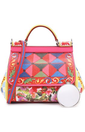 Женская сумка sicily small с принтом DOLCE & GABBANA разноцветная цвета, арт. 0116/BB6271/AC597 купить в ЦУМ | Фото №6 Сумка Sicily small с принтом Dolce & Gabbana разноцветная цвета | Фото №6