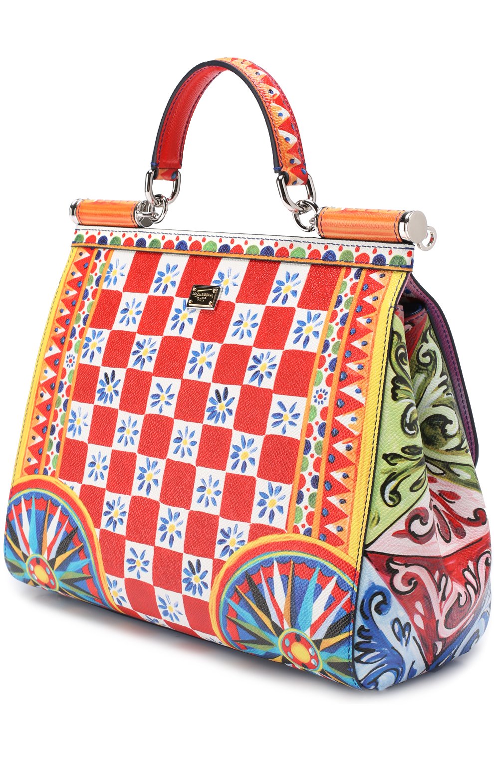 Женская сумка sicily medium с принтом DOLCE & GABBANA разноцветная цвета, арт. 0116/BB6235/AC597 купить в ЦУМ | Фото №3 Сумка Sicily medium с принтом Dolce & Gabbana разноцветная цвета | Фото №3