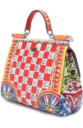 Женская сумка sicily medium с принтом DOLCE & GABBANA разноцветная цвета, арт. 0116/BB6235/AC597 купить в ЦУМ | Фото №3 Сумка Sicily medium с принтом Dolce & Gabbana разноцветная цвета | Фото №3