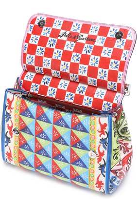 Женская сумка sicily medium с принтом DOLCE & GABBANA разноцветная цвета, арт. 0116/BB6235/AC597 купить в ЦУМ | Фото №4 Сумка Sicily medium с принтом Dolce & Gabbana разноцветная цвета | Фото №4