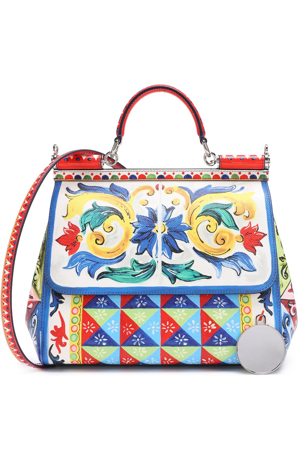 Женская сумка sicily medium с принтом DOLCE & GABBANA разноцветная цвета, арт. 0116/BB6235/AC597 купить в ЦУМ | Фото №6 Сумка Sicily medium с принтом Dolce & Gabbana разноцветная цвета | Фото №6