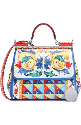 Женская сумка sicily medium с принтом DOLCE & GABBANA разноцветная цвета, арт. 0116/BB6235/AC597 купить в ЦУМ | Фото №6 Сумка Sicily medium с принтом Dolce & Gabbana разноцветная цвета | Фото №6