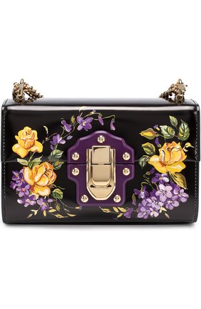 Сумка Lucia с росписью Dolce & Gabbana, фиолетового цвета, арт. 0116/BB6297/AI216 в ЦУМ | Фото №1 Сумка Lucia с росписью Dolce & Gabbana фиолетового цвета | Фото №1