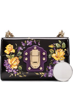 Сумка Lucia с росписью Dolce & Gabbana, фиолетового цвета, арт. 0116/BB6297/AI216 в ЦУМ | Фото №4 Сумка Lucia с росписью Dolce & Gabbana фиолетового цвета | Фото №4