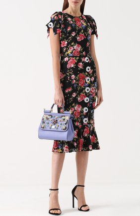 Сумка Sicily medium с отделкой кристаллами Dolce & Gabbana, фиолетового цвета, арт. 0116/BB6002/B5128 в ЦУМ | Фото №2 Сумка Sicily medium с отделкой кристаллами Dolce & Gabbana фиолетового цвета | Фото №2