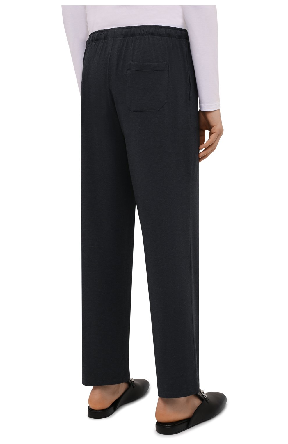 Мужские домашние брюки DEREK ROSE темно-серого цвета, арт. 3558-MARL001 | Фото 4 (Длина (брюки, джинсы): Стандартные; Кросс-КТ: домашняя одежда; Мужское Кросс-КТ: Брюки-белье; Материал внешний: Синтетический материал; Статус проверки: Проверена категория)