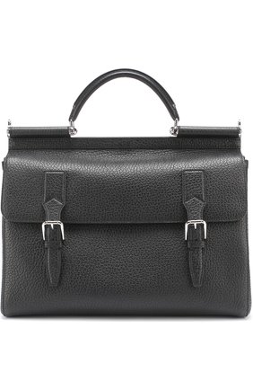Мужская черная кожаная дорожная сумка sicily Dolce & Gabbana, арт. 0115/BM1403/AC940 купить в ЦУМ | Фото №1 Кожаная дорожная сумка Sicily Dolce & Gabbana черная | Фото №1
