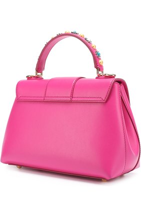 Женская сумка lucia small с декорированной ручкой DOLCE & GABBANA фуксия цвета, арт. 0116/BB6312/AI286 купить в ЦУМ | Фото №2 Сумка Lucia small с декорированной ручкой Dolce & Gabbana фуксия цвета | Фото №2