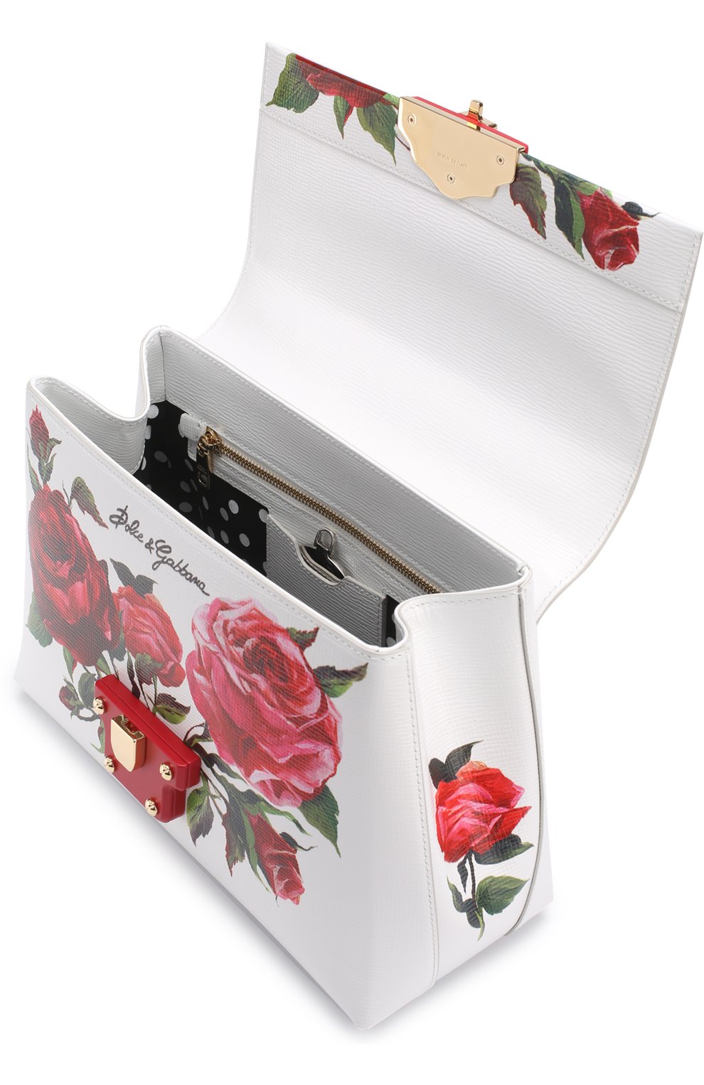 Женская сумка lucia medium с принтом DOLCE & GABBANA белая цвета, арт. 0116/BB6322/AI224 купить в ЦУМ | Фото №3 Сумка Lucia medium с принтом Dolce & Gabbana белая цвета | Фото №3