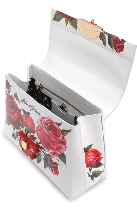 Женская сумка lucia medium с принтом DOLCE & GABBANA белая цвета, арт. 0116/BB6322/AI224 купить в ЦУМ | Фото №3 Сумка Lucia medium с принтом Dolce & Gabbana белая цвета | Фото №3