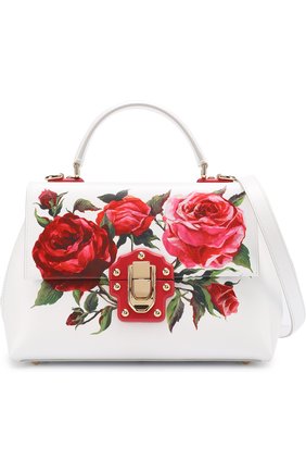 Женская сумка lucia medium с принтом DOLCE & GABBANA белая цвета, арт. 0116/BB6322/AI224 купить в ЦУМ | Фото №4 Сумка Lucia medium с принтом Dolce & Gabbana белая цвета | Фото №4