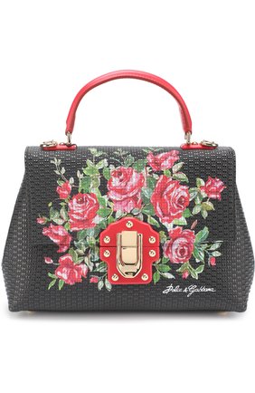 Женская сумка lucia medium с принтом DOLCE & GABBANA черная цвета, арт. 0116/BB6322/AI232 купить в ЦУМ | Фото №1 Сумка Lucia medium с принтом Dolce & Gabbana черная цвета | Фото №1