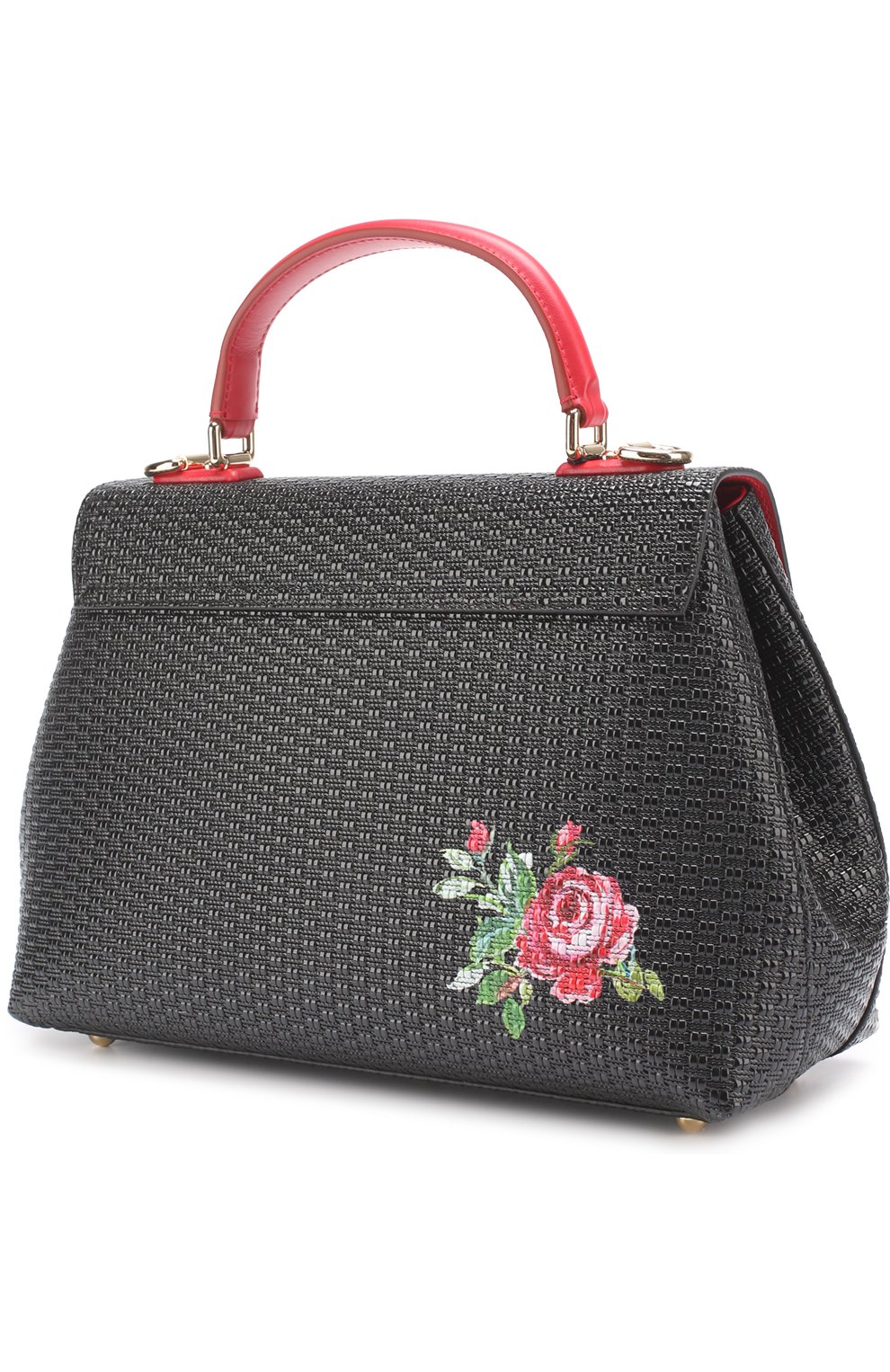 Женская сумка lucia medium с принтом DOLCE & GABBANA черная цвета, арт. 0116/BB6322/AI232 купить в ЦУМ | Фото №2 Сумка Lucia medium с принтом Dolce & Gabbana черная цвета | Фото №2