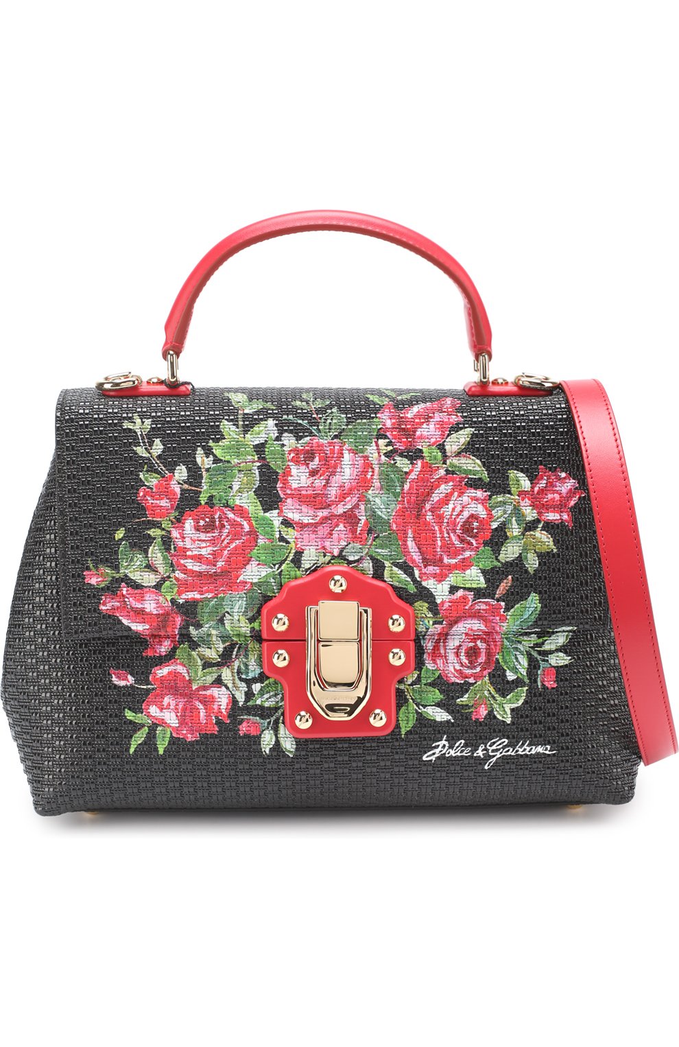 Женская сумка lucia medium с принтом DOLCE & GABBANA черная цвета, арт. 0116/BB6322/AI232 купить в ЦУМ | Фото №4 Сумка Lucia medium с принтом Dolce & Gabbana черная цвета | Фото №4