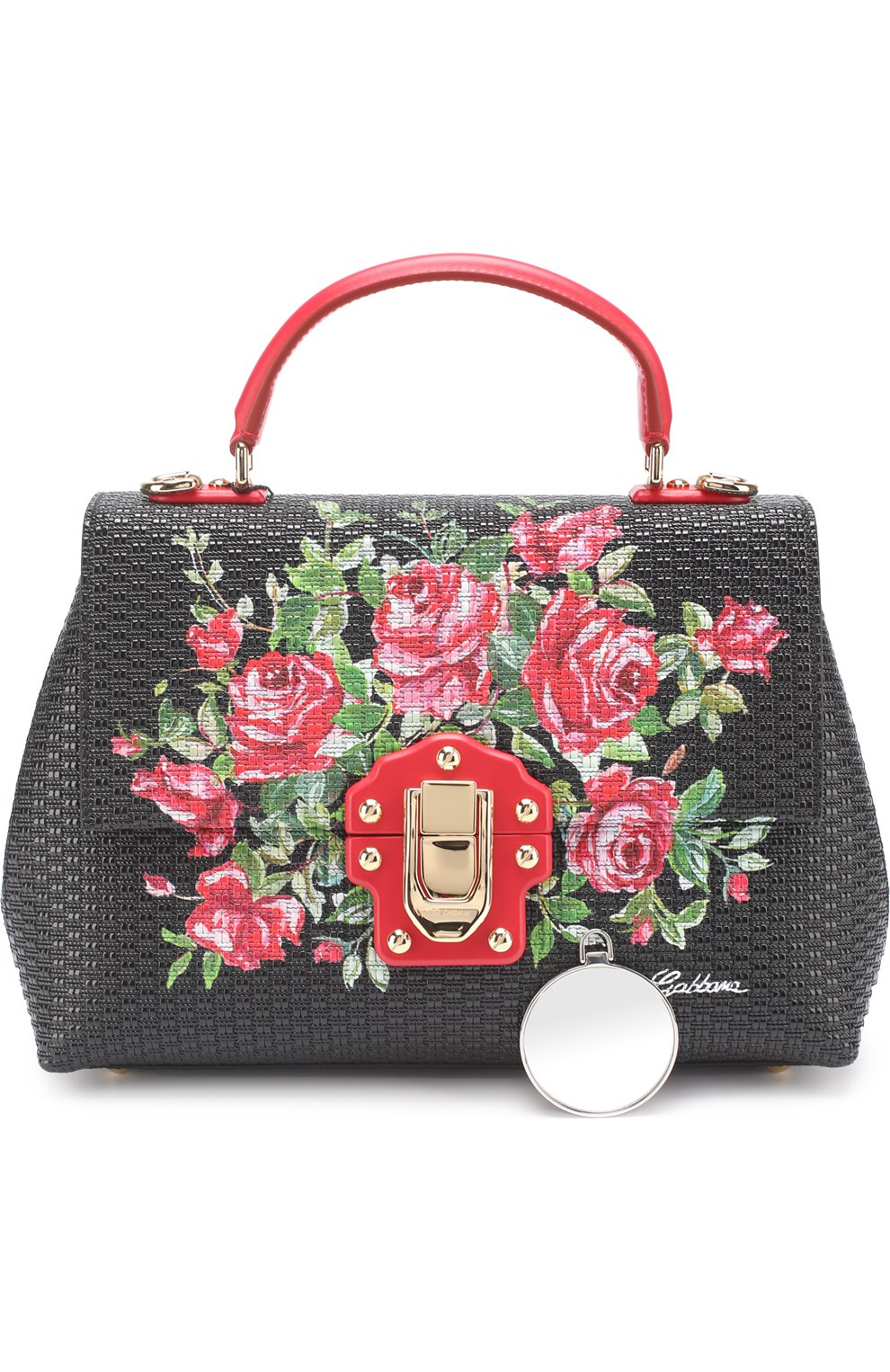 Женская сумка lucia medium с принтом DOLCE & GABBANA черная цвета, арт. 0116/BB6322/AI232 купить в ЦУМ | Фото №5 Сумка Lucia medium с принтом Dolce & Gabbana черная цвета | Фото №5