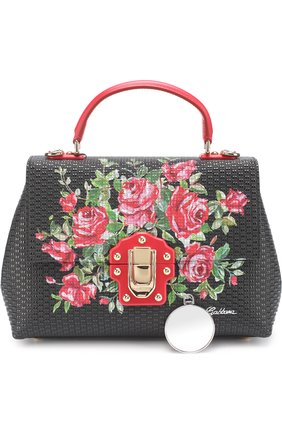 Женская сумка lucia medium с принтом DOLCE & GABBANA черная цвета, арт. 0116/BB6322/AI232 купить в ЦУМ | Фото №5 Сумка Lucia medium с принтом Dolce & Gabbana черная цвета | Фото №5