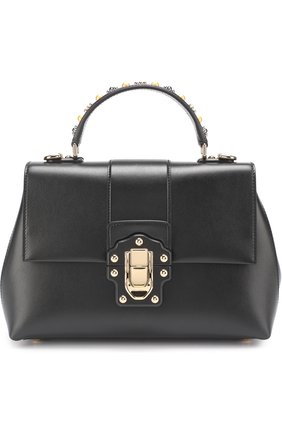 Женская сумка lucia medium с декорированной ручкой DOLCE & GABBANA черная цвета, арт. 0116/BB6322/AI286 купить в ЦУМ | Фото №1 Сумка Lucia medium с декорированной ручкой Dolce & Gabbana черная цвета | Фото №1